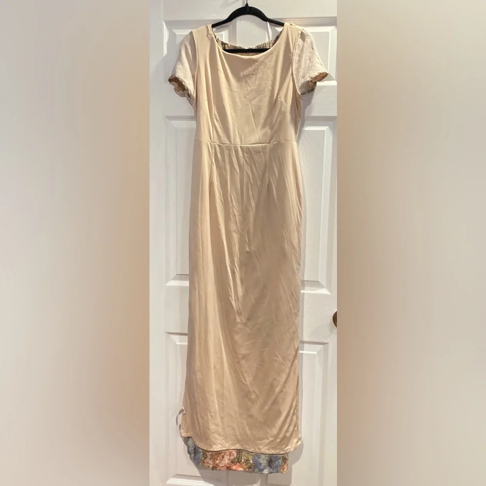 Adrianna Papell  Floral Dress with Satin Waistband size 10 - Picture 6 of 14